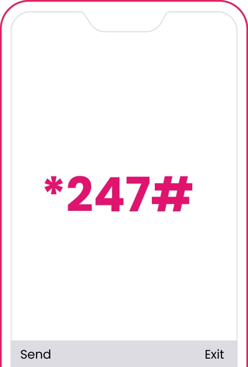 Dial *247# from the bKash account phone